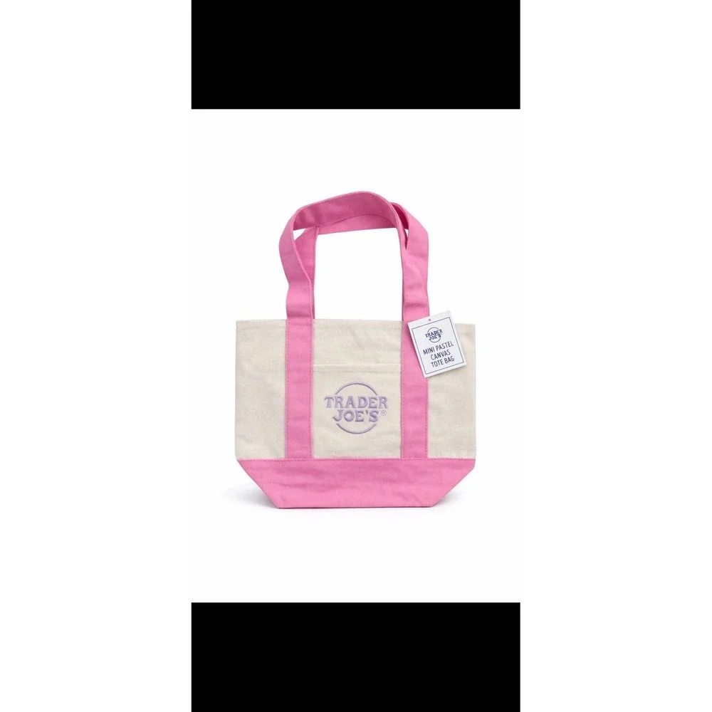 USA Exclusive Trader Joe's Mini Pastel Tote Set 🇺🇸 Ships Worldwide • Rare